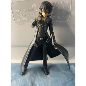 Sword Art Online Kirito Black Swordsman Anime Figure 7 Inch SAO Collectible READ
